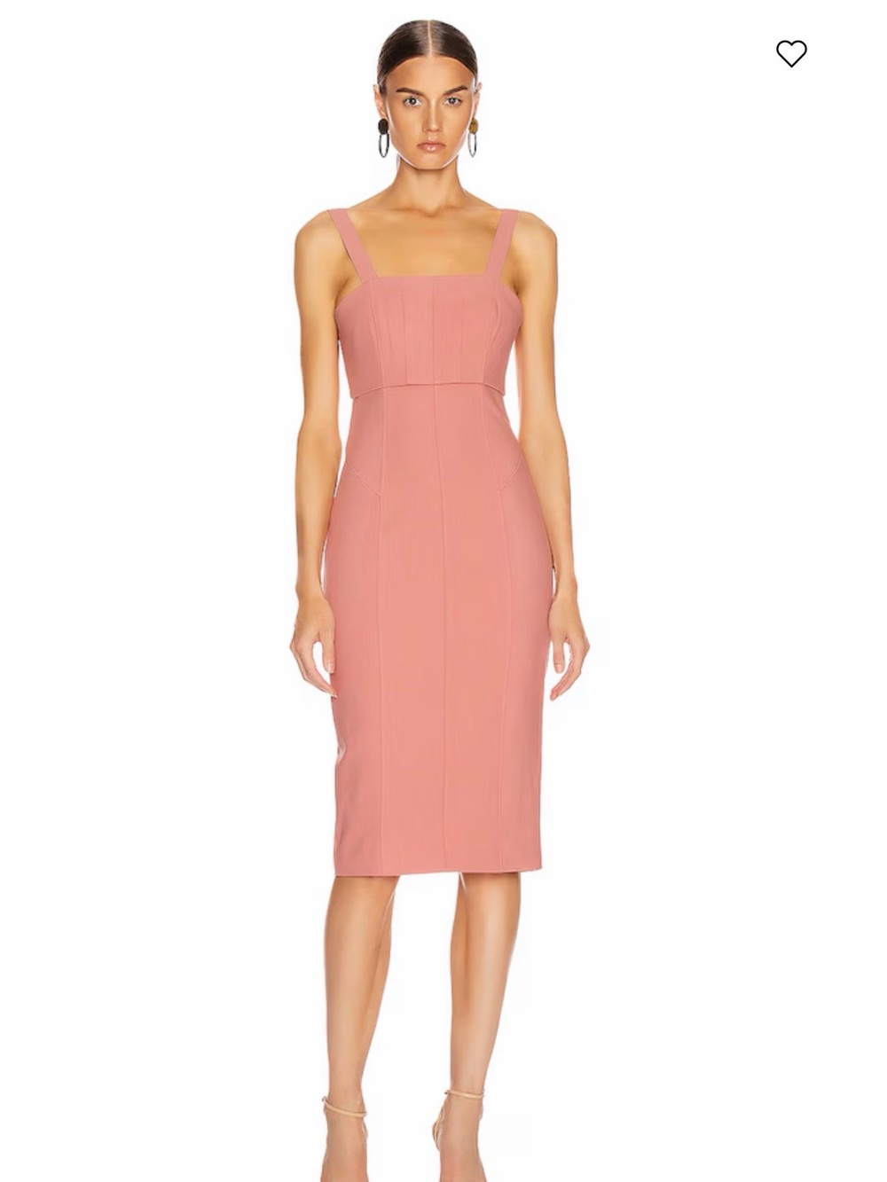Cinq a Sept Dakota Cut Out Sheath Midi Dress Rosewood Pink
